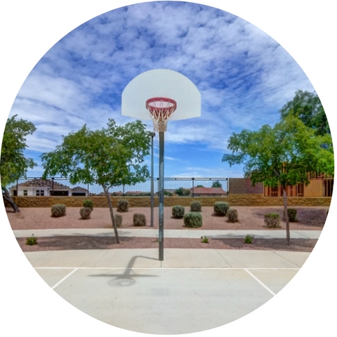 the subdivision of homestead in maricopa az has basketball courts
