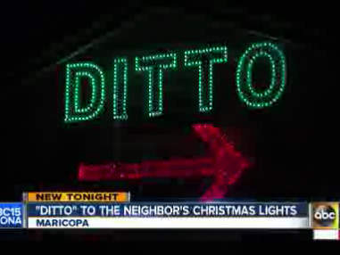 “Ditto” Christmas Lights Home in Maricopa Arizona
