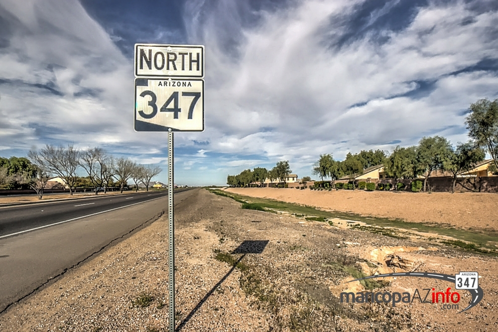The 347 Highway in Maricopa Arizona 