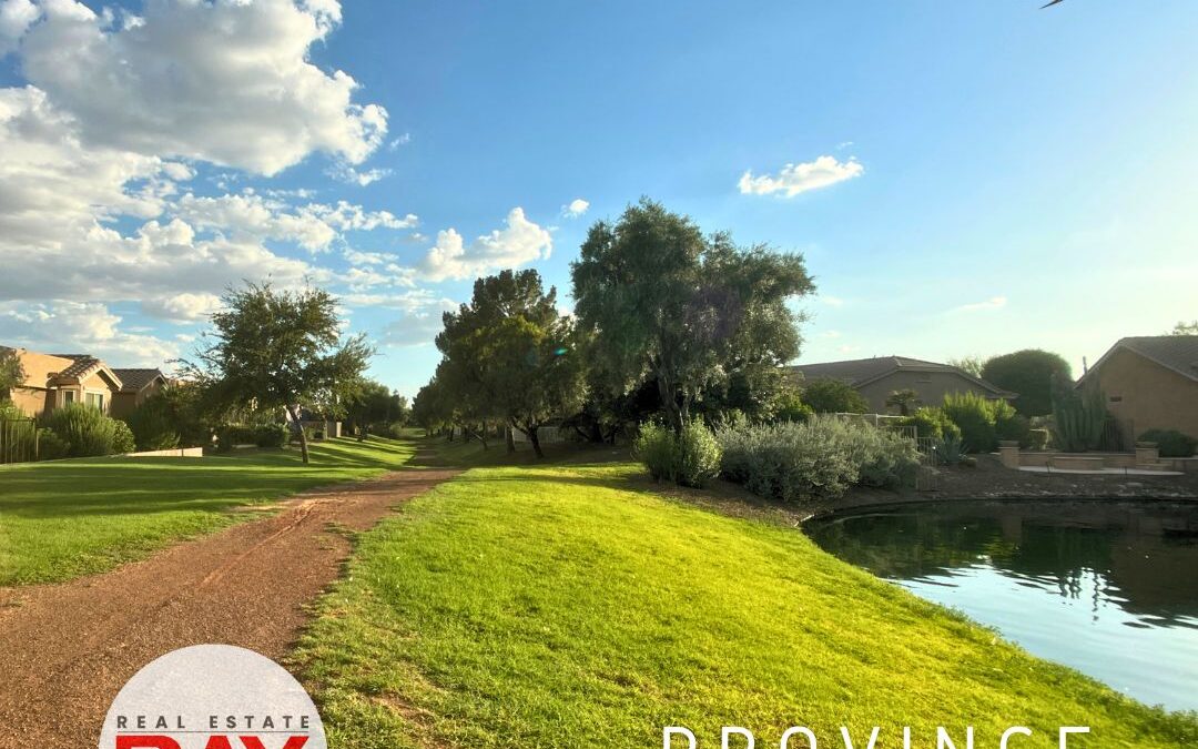 Greenbelt, Trees, Trails and Lake Views @ Province Maricopa AZ