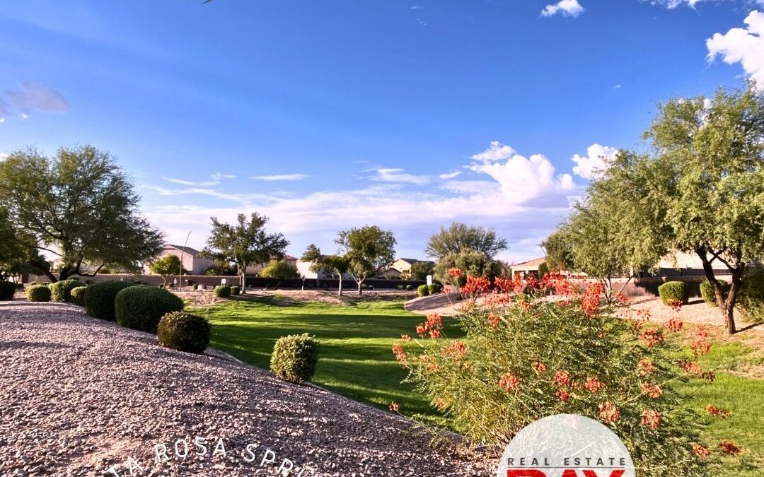 Santa Rosa Springs in Maricopa AZ Borders Railroad Tracks / Train